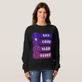 Sweatshirt Répéter le sommeil du cuisinier à manger (Devant entier)