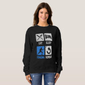 Sweatshirt Répéter l'escrime du sommeil (Devant entier)