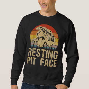 Sweatshirt Repose Pit Face Drôle Amateurs de Pitbull