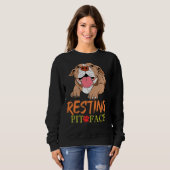 Sweatshirt Repose Pit Face Pitbull Pit Bull Terrier Produit (Devant entier)