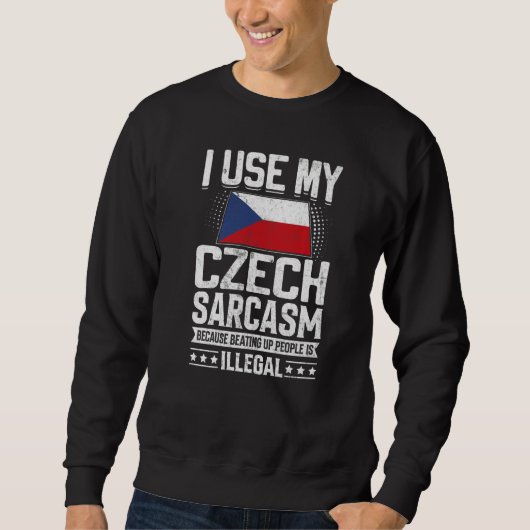 Sweatshirt République Tchèque Drapeau Souvenirs pour Tchèques (Devant)
