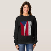 Sweatshirt République Tchèque Pologne Semi-Drapeau Tchèque An (Devant entier)