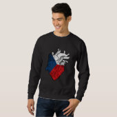 Sweatshirt République tchèque Tchèque Pride Tchèque Drapeau C (Devant entier)
