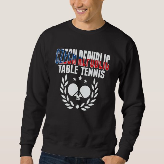 Sweatshirt République tchèque Tennis de table Supp de ping- (Devant)