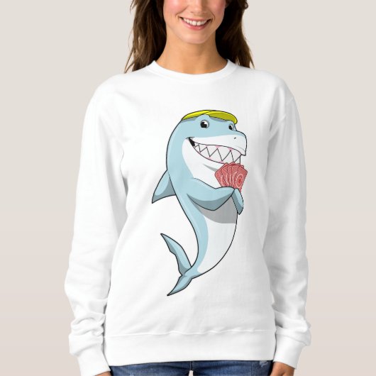 Sweatshirt Requin au Poker avec cartes de Poker (Devant)