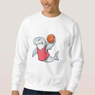 Sweatshirt Requin aux sports avec basket-ball