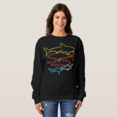 Sweatshirt Requin Dit Juste Fille | Amateurs de requins Desig (Devant entier)