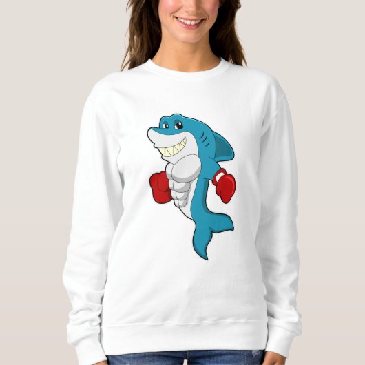 Sweatshirt Requin en boîte avec gants de boxe (Devant)