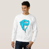 Sweatshirt requin-marteau en tant que culturiste au Bodybuild (Devant entier)