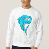 Sweatshirt requin-marteau en tant que culturiste au Bodybuild (Devant)