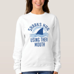 Sweatshirt Requins Enlacés En Utilisant Leur Bouche