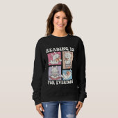 Sweatshirt Réserver Super Bunny Art Reading est pour chaque (Devant entier)