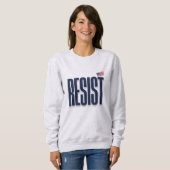 Sweatshirt RÉSISTER À UN Drapeau Américain - Déclaration de p (Devant entier)