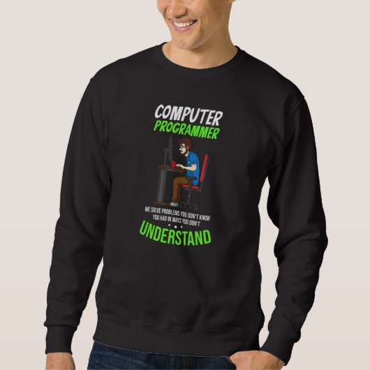 Sweatshirt Résoudre les problèmes que vous avez programmés pa (Devant)