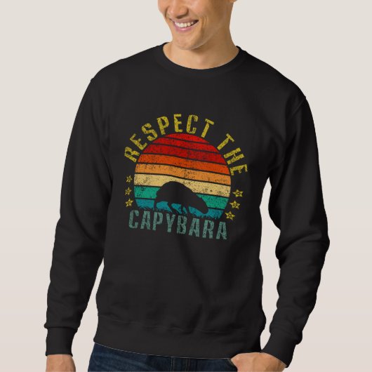 Sweatshirt Respect The Capybara Retro (Devant)