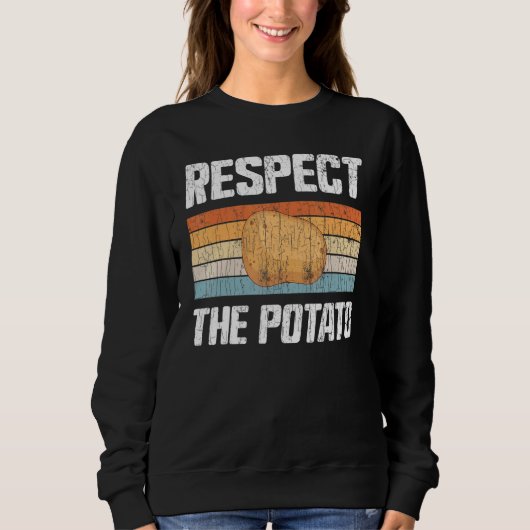 Sweatshirt Respecter Pommes de terre Légumes Légumes Chips Ma (Devant)