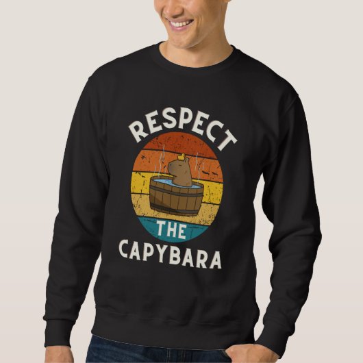 Sweatshirt Respectez la blague de l'animal rongeur capybara P (Devant)