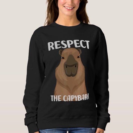 Sweatshirt Respectez Le Capybara Pet Meme Nutria Brown Pour K (Devant)