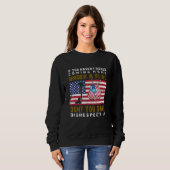 Sweatshirt Respectez Le Drapeau Américain Fier Les Bottes D'A (Devant entier)
