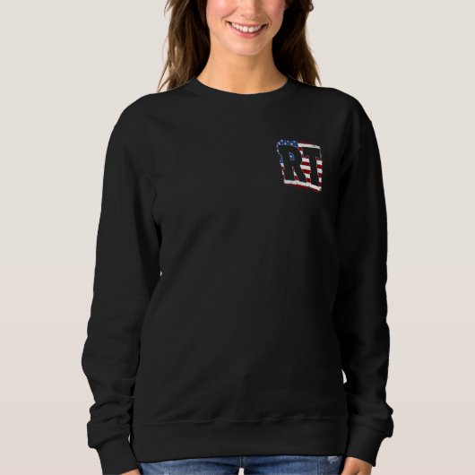 Sweatshirt Respiratory Therapy  American Flag  RT  Front Back (Devant)