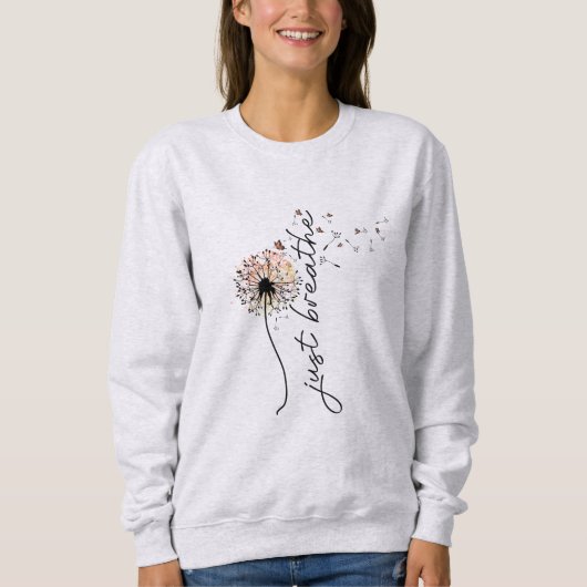 Sweatshirt Respirer simplement Papillon de pissenlit Inspirat (Devant)