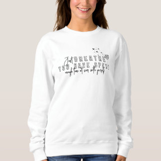 Sweatshirt Respirez simplement la citation inspirante Floral