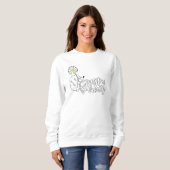 Sweatshirt Respirez simplement la citation inspirante Floral (Devant entier)