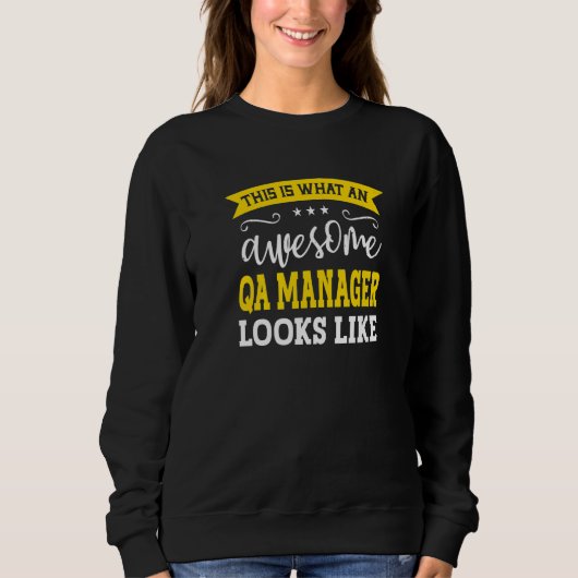 Sweatshirt Responsable QA Titre de l'employé Drôle Travailleu (Devant)