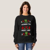 Sweatshirt Ressources humaines Dons de Noël laid Père Noël (Devant entier)