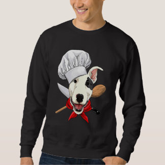 Sweatshirt Restaurant Bull Terrier Chef Cook Kitchen Cooking 