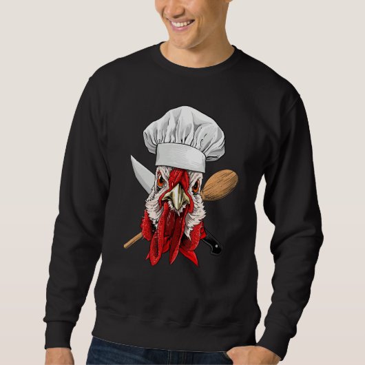 Sweatshirt Restaurant Chicken Chef Kitchen Cook Culinary Chic (Devant)