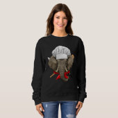 Sweatshirt Restaurant Elephant Chef Kitchen Cook Culinary Coo (Devant entier)