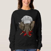 Sweatshirt Restaurant Elephant Chef Kitchen Cook Culinary Coo (Devant)