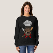 Sweatshirt Restaurant Rex Chef Cook Kitchen Cooking  Dinosaur (Devant entier)