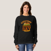 Sweatshirt Restauration rapide Burger Fromage Drôle Manger Fo (Devant entier)