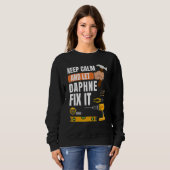 Sweatshirt Restez Calme Et Laissez Daphne Le Corriger Handyma (Devant entier)