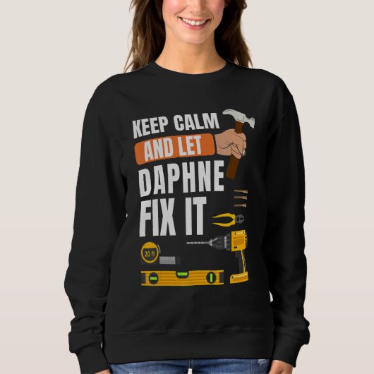 Sweatshirt Restez Calme Et Laissez Daphne Le Corriger Handyma (Devant)