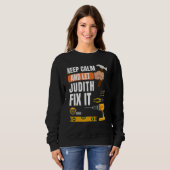 Sweatshirt Restez Calme Et Laissez Judith Corriger Il Handyma (Devant entier)
