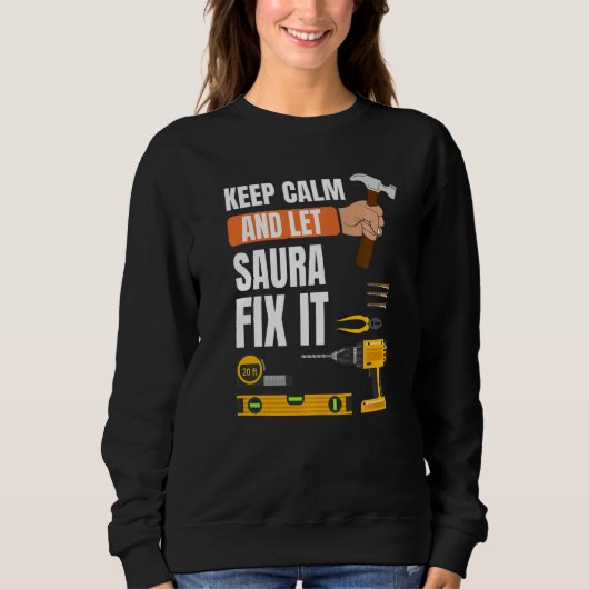 Sweatshirt Restez Calme Et Laissez Saura Le Corriger Handyman (Devant)