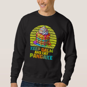 Sweatshirt restez calme et mangez du crêpe
