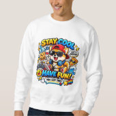 Sweatshirt Restez Cool Corgi (Devant)