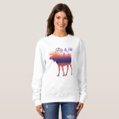 Sweatshirt Restez en forme d'orignal sauvage (Devant entier)