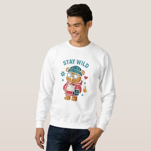Sweatshirt Restez en peluche (Devant entier)