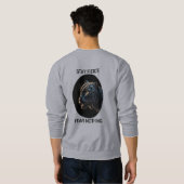 Sweatshirt Restez Fierce Peur Rien Panne Noire (Dos entier)