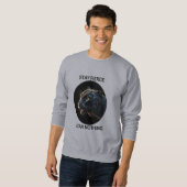 Sweatshirt Restez Fierce Peur Rien Panne Noire (Devant entier)