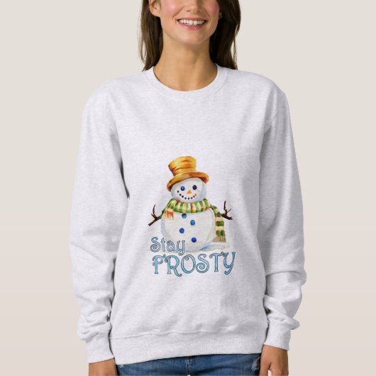 Sweatshirt Restez Frosty Snowman (Devant)