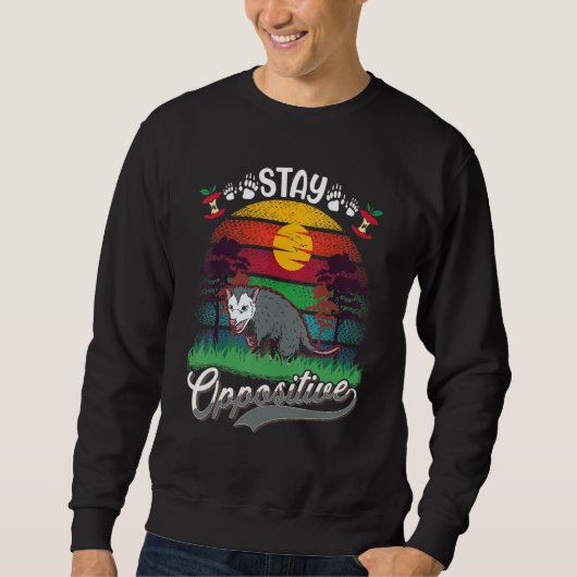Sweatshirt Restez opossum opossum oppositionnel (Devant)