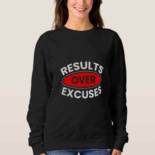 Sweatshirt Résultats Sur Excusent Motivationnel Dire Citation (Devant)