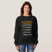 Sweatshirt Résumé du support technique avant de m'embêter Hum (Devant entier)