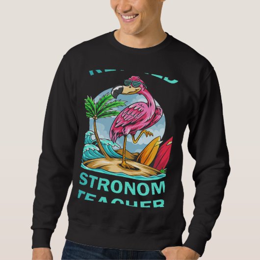 Sweatshirt Retired Astronomy Teacher Flamingo (Devant)